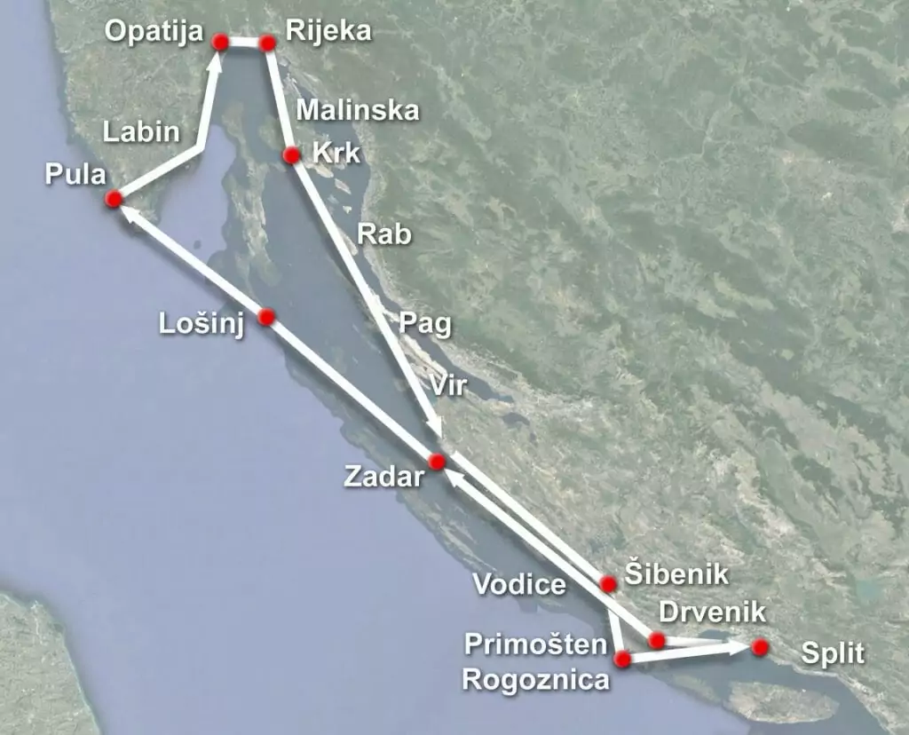 Heute Kunstflug über Murter, Tribunj, Vodice und Šibenik!