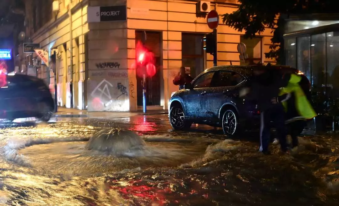 Sturm und starke Regenfälle in Rijeka