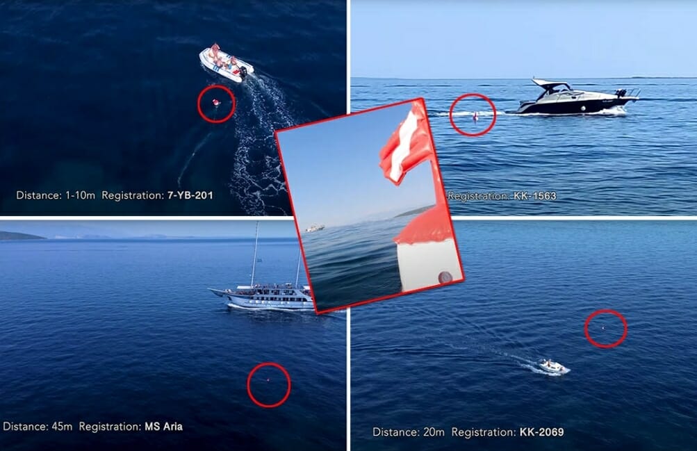 Tauchbojen - 100 Meter Abstand ist Pflicht!